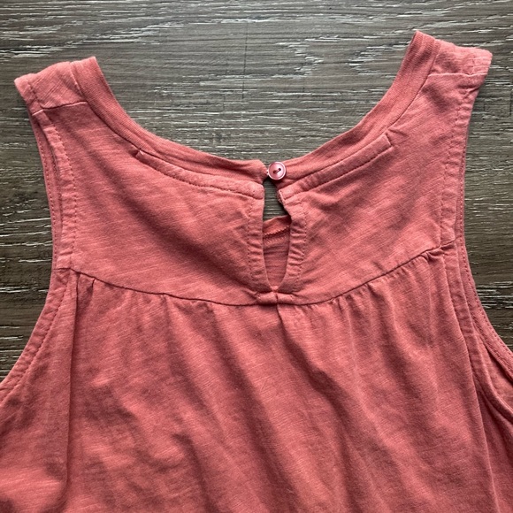 Anthropologie Babydoll Tank Top Coral Pink Size XS - Picture 3 of 4